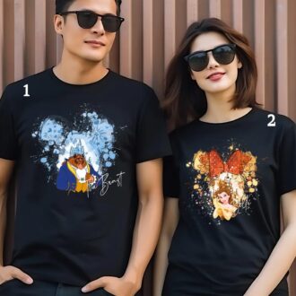 Beauty and the Beast Couple Shirts, Prince and Princess Shirts for Him and Her