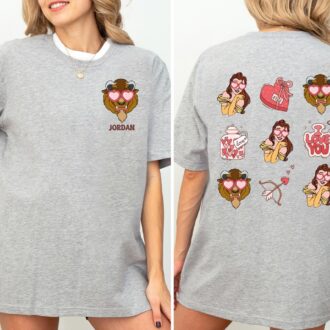 Beauty and the Beast Honeymoon Shirts for Couples – Disney Valentine’s Day Tees for Him & Her