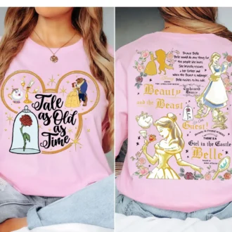 Beauty and the Beast Belle Book Reader Sweatshirt, Tale As Old As Time Graphic Tee