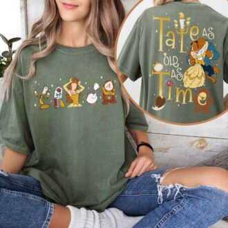 Beauty and the Beast Belle Lumiere Mrs. Potts Chip Cogsworth Tale As Old As Time Shirt