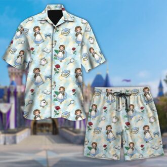 Beauty and the Beast Princess Belle Hawaiian Shirt for Summer Vacation