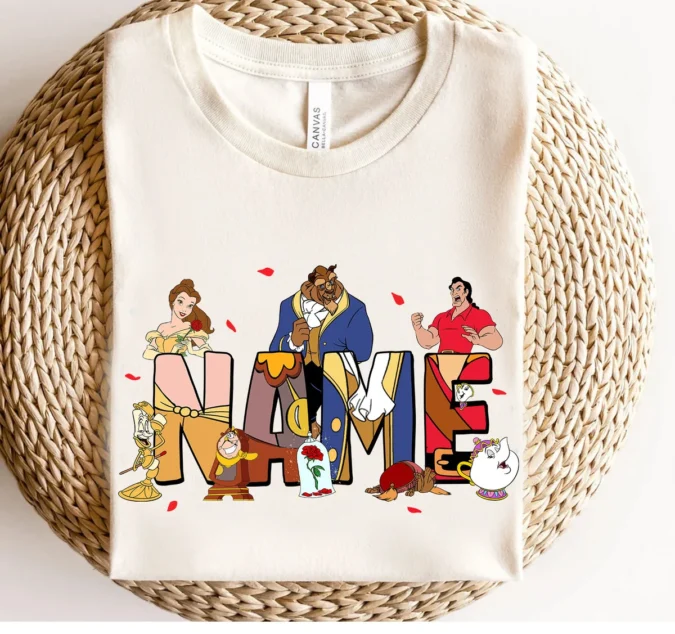 Custom Beauty and The Beast Family Matching Shirts for Kids