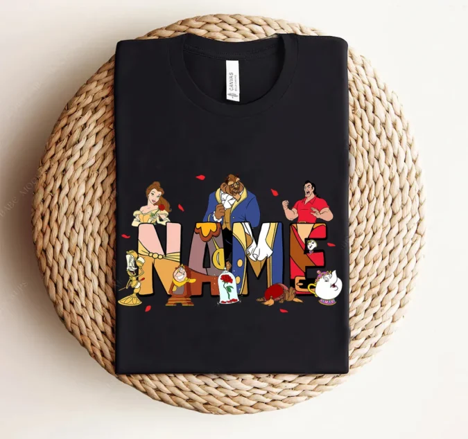 Custom Beauty and The Beast Family Matching Shirts for Kids