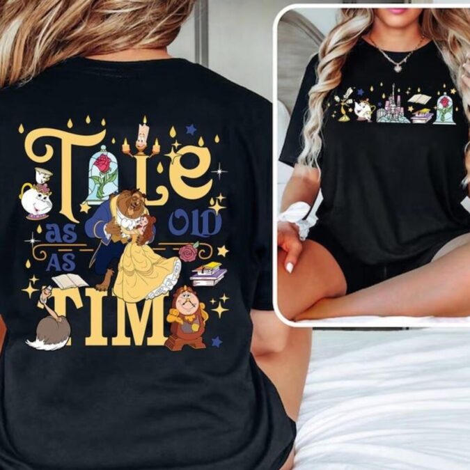 Disney Beauty and the Beast Belle Princess Shirt for Girls, Retro Walt Disney World Trip