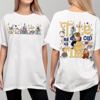 Disney Beauty and the Beast Belle Princess Shirt for Girls, Retro Walt Disney World Trip