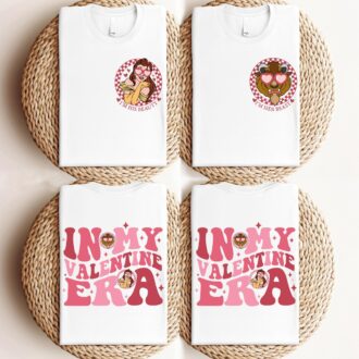 Disney In My Valentine Era Beauty & Beast Valentine's Day Couple Shirts