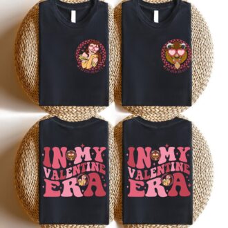 Disney In My Valentine Era Beauty & Beast Valentine's Day Couple Shirts