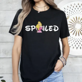 Disney Spoiled and Broke T-Shirt – Aurora, Philip, Mickey, Minnie, Belle, Beast Characters