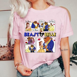 Disneyland Valentine's Beauty and the Beast Funny Couples Matching Love Shirt