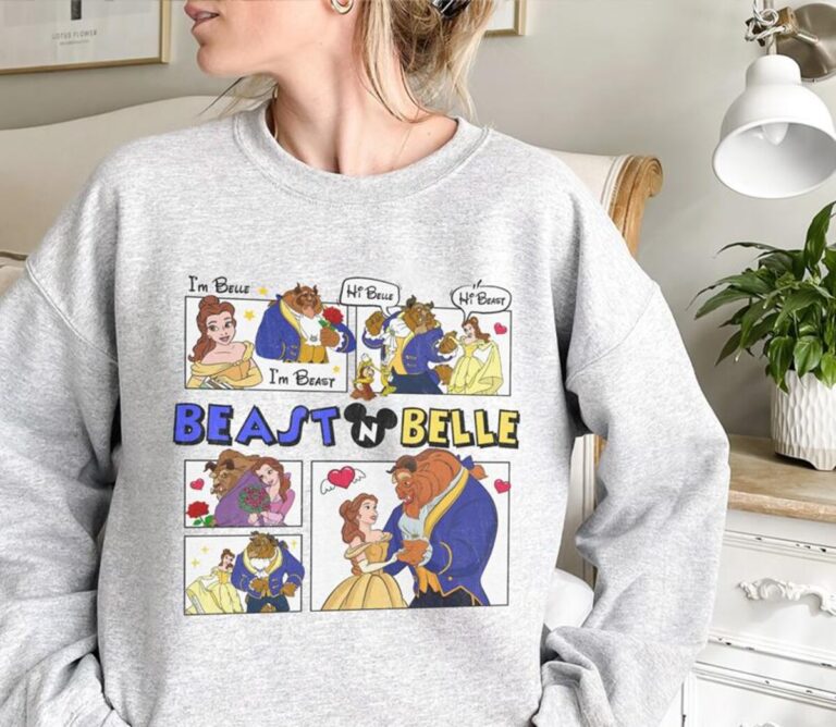 Disneyland Valentine's Beauty and the Beast Funny Couples Matching Love Shirt