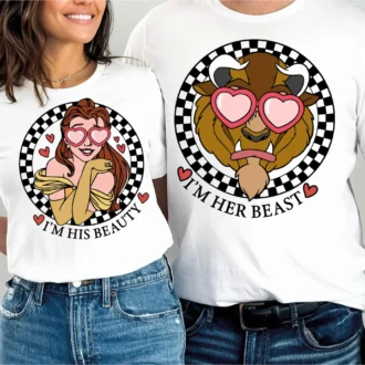 His Beauty and Her Beast Disney Princess Belle Couple Sweatshirts