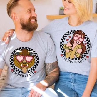 His Beauty and Her Beast Disney Princess Belle Couple Sweatshirts
