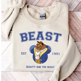 Retro Disney Beauty and The Beast Est. 1991 Shirt – Belle, Beast, Gaston, Mrs. Potts, Chip & Lumiere