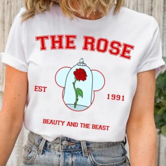 Retro Disney Beauty and The Beast Est. 1991 Shirt – Belle, Beast, Gaston, Mrs. Potts, Chip & Lumiere