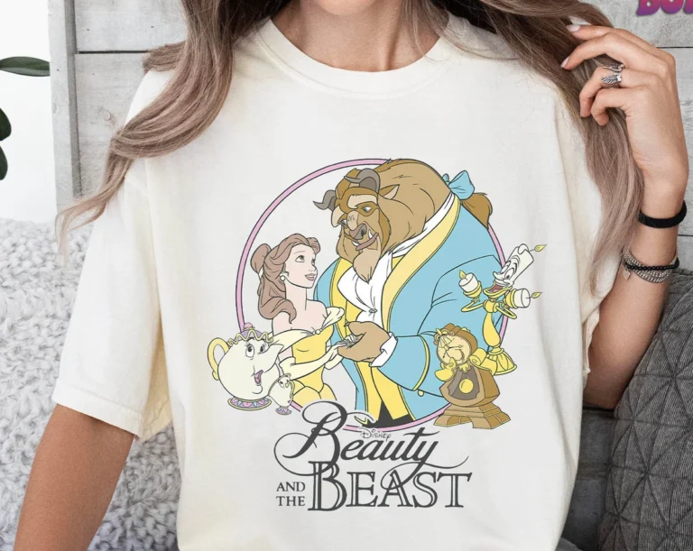 Vintage Beauty and the Beast Belle Tee, Perfect Birthday or Disney Trip Gift