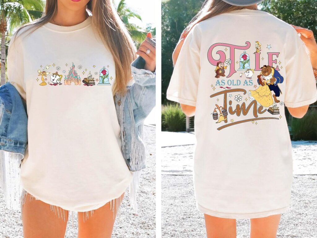 Vintage Tale as Old as Time Shirt, Disneyland Trip Belle Princess Tee