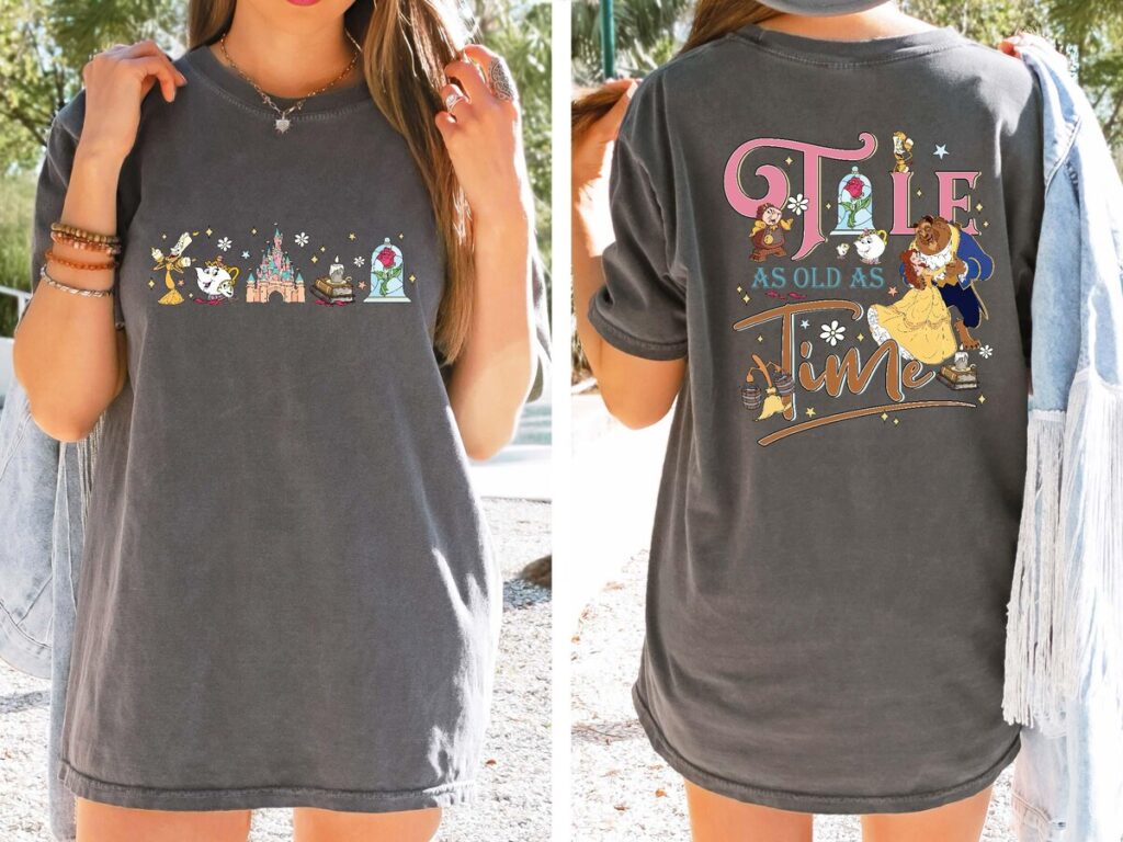 Vintage Tale as Old as Time Shirt, Disneyland Trip Belle Princess Tee