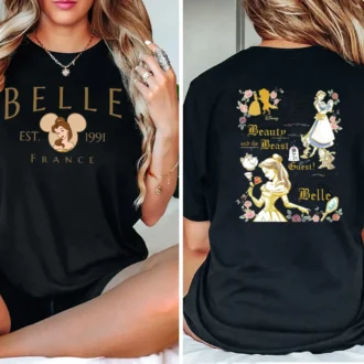 Disney Princess Belle Sweatshirt, Beauty and the Beast Movie Gift for Women