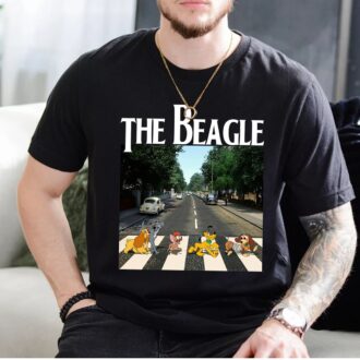 Disney Abbey Road Puppies Shirt – Lady and the Tramp, Pluto, Slinky Dog, Beagles - Gift for Dog Lovers