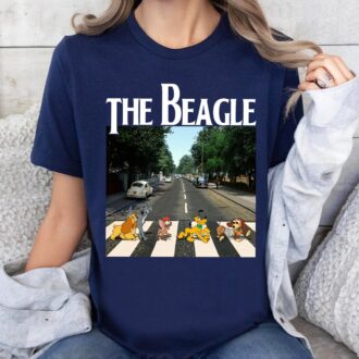 Disney Abbey Road Puppies Shirt – Lady and the Tramp, Pluto, Slinky Dog, Beagles - Gift for Dog Lovers