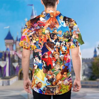 Disney Character Hawaiian Shirt – Mickey Mouse, Dumbo, Lady & The Tramp, Snow White, Finding Nemo