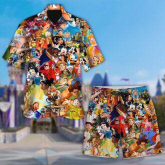 Disney Character Hawaiian Shirt – Mickey Mouse, Dumbo, Lady & The Tramp, Snow White, Finding Nemo