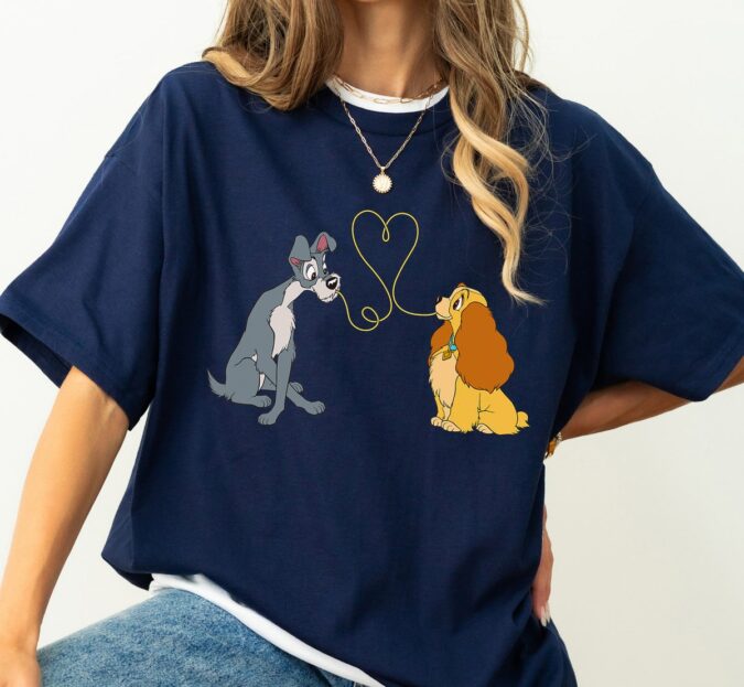 Disney Lady and The Tramp Matching Love Shirts, Perfect Walt Disney World & Disneyland Trip Outfits