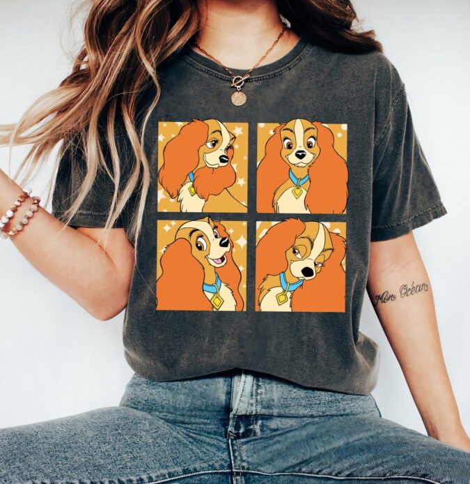 Disney Lady and the Tramp Portrait Shirt, Perfect Gift for Disneyland & WDW Family Trip