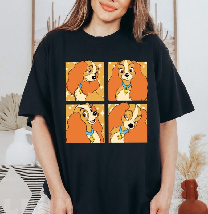 Disney Lady and the Tramp Portrait Shirt, Perfect Gift for Disneyland & WDW Family Trip