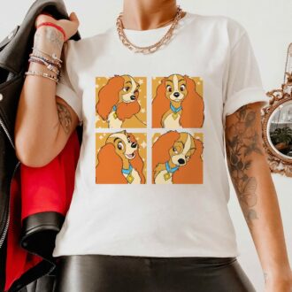 Disney Lady and the Tramp Portrait Shirt, Perfect Gift for Disneyland & WDW Family Trip