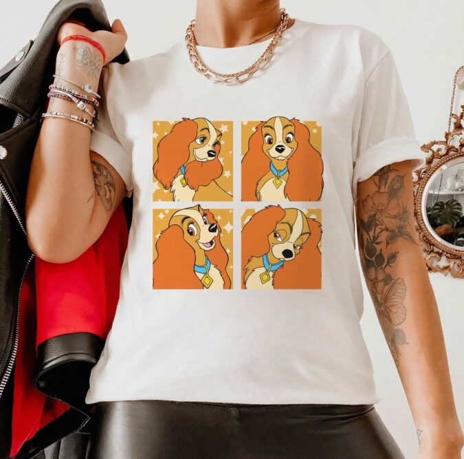 Disney Lady and the Tramp Portrait Shirt, Perfect Gift for Disneyland & WDW Family Trip