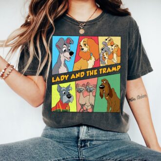 Disney Lady and the Tramp Vintage T-Shirt, Matching Family Shirts for Disneyland & Walt Disney World