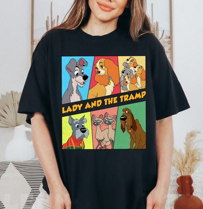 Disney Lady and the Tramp Vintage T-Shirt, Matching Family Shirts for Disneyland & Walt Disney World