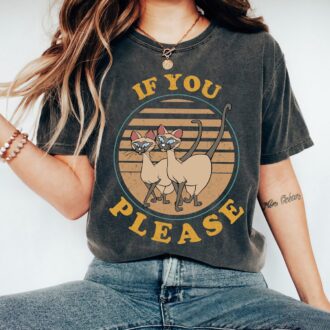 Disney Retro Si and Am If You Please Shirt, Lady and the Tramp Family Matching Tee