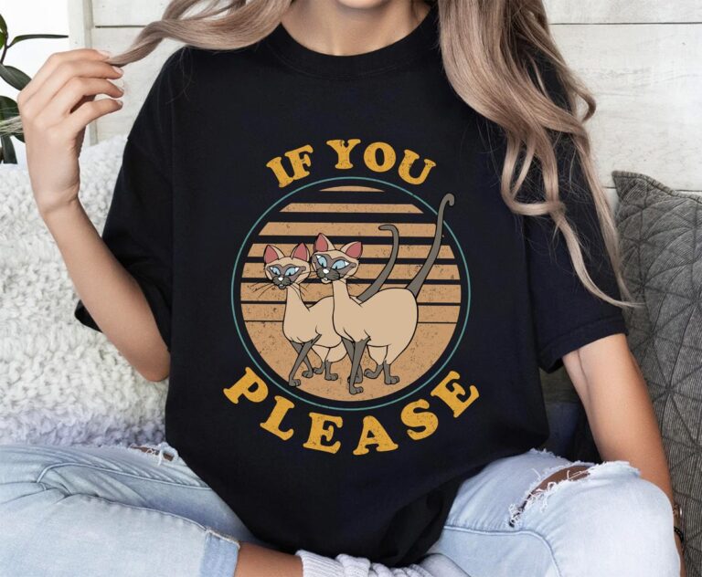 Disney Retro Si and Am If You Please Shirt, Lady and the Tramp Family Matching Tee