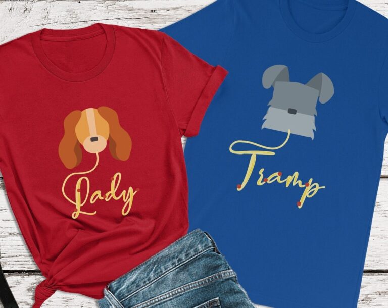 Lady and the Tramp Couple Shirts – Disney Bella Pasto, Epcot & Animal Kingdom Tees