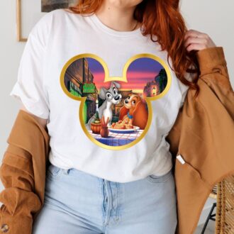 Lady and the Tramp Disney Shirt – Mickey Head Couple Gift, Dog Lover Shirt