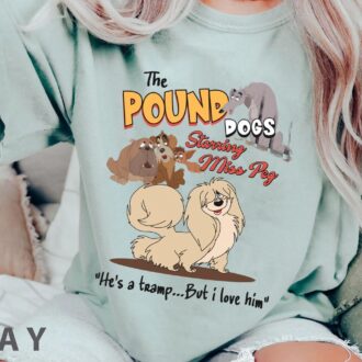 Lady and the Tramp Miss Peg & Pound Dogs T-Shirt, Vintage Magic Kingdom Family Trip Shirt 2025