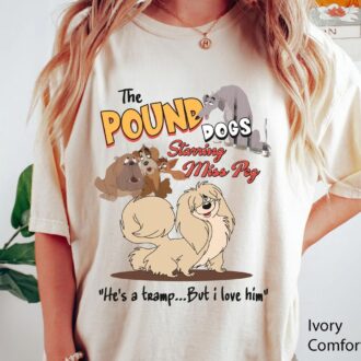 Lady and the Tramp Miss Peg & Pound Dogs T-Shirt, Vintage Magic Kingdom Family Trip Shirt 2025