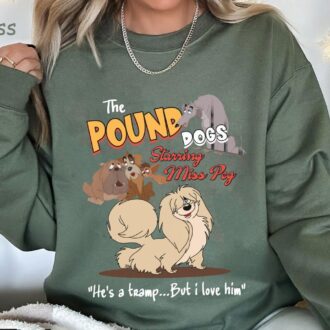 Lady and the Tramp Miss Peg & Pound Dogs T-Shirt, Vintage Magic Kingdom Family Trip Shirt 2025