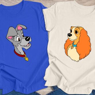 Lady and The Tramp Shirt, Disney Couple Matching Love Tee for Disney World Trip
