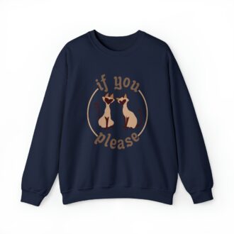Lady and the Tramp Sweatshirt, If You Please Long Sleeve Shirt, Si and Am Cat Outfit for Holiday Trip