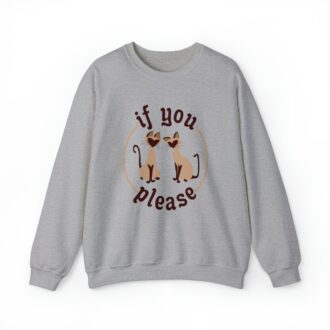 Lady and the Tramp Sweatshirt, If You Please Long Sleeve Shirt, Si and Am Cat Outfit for Holiday Trip