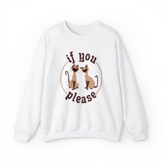 Lady and the Tramp Sweatshirt, If You Please Long Sleeve Shirt, Si and Am Cat Outfit for Holiday Trip