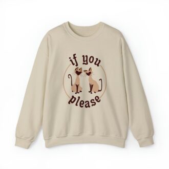 Lady and the Tramp Sweatshirt, If You Please Long Sleeve Shirt, Si and Am Cat Outfit for Holiday Trip