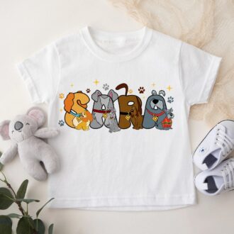 Personalized Lady and the Tramp Shirt, Custom Cartoon Dog Couple Tee for Family Parties