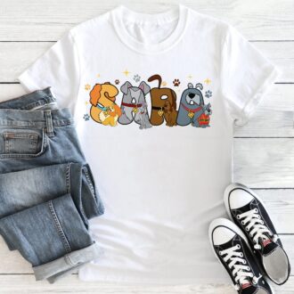 Personalized Lady and the Tramp Shirt, Custom Cartoon Dog Couple Tee for Family Parties