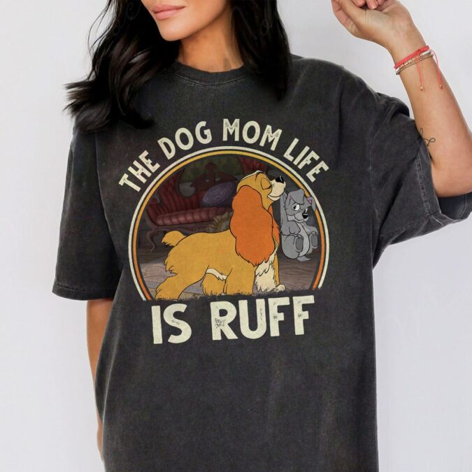 Retro Disney Lady and the Tramp Dog Mom Shirt, Perfect Mother's Day Gift for Dog Moms