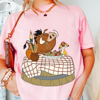 Timon Pumbaa & Lady And The Tramp Disney Shirt, Lion King Crossover T-shirt for Family Vacation 2025