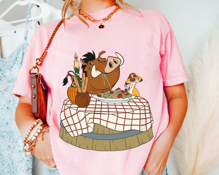 Timon Pumbaa & Lady And The Tramp Disney Shirt, Lion King Crossover T-shirt for Family Vacation 2025